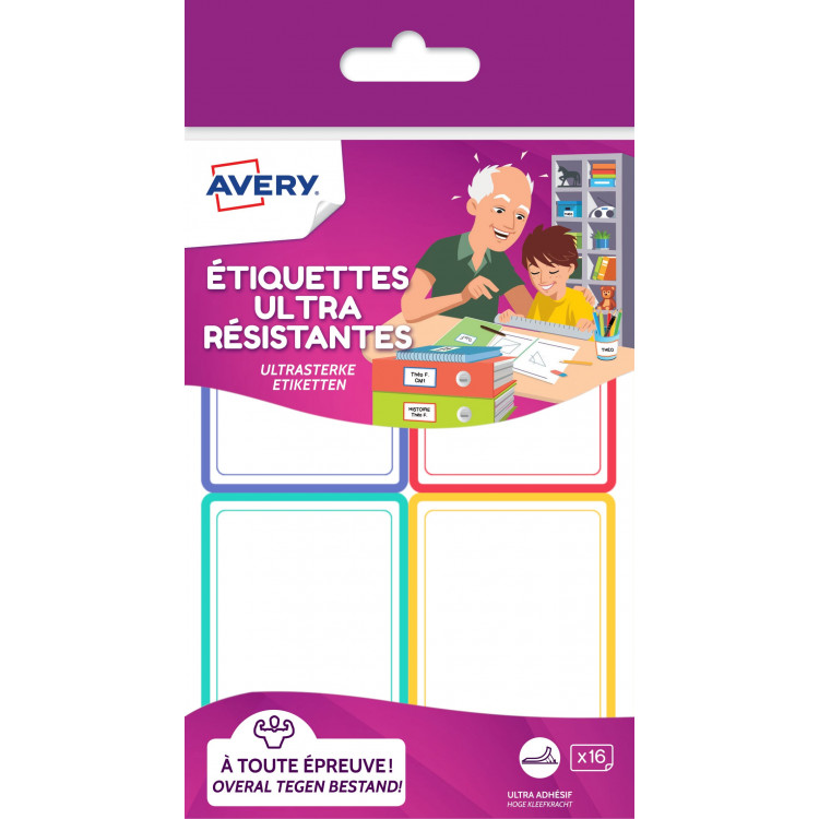 ETIQUETTES X16 ULTRA-RESISTANTES RECTANGULAIRES