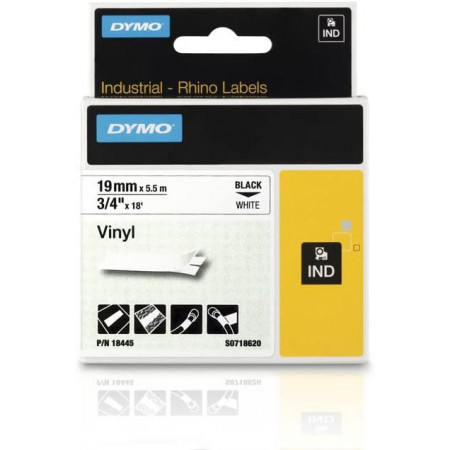 Cassette Ruban Dymo D1 Flexible noir sur Label Manager 210 D