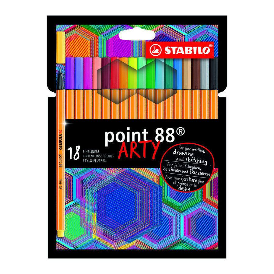 15 Stylos feutres STABILO Point 88 pointe fine Nouvelles couleurs