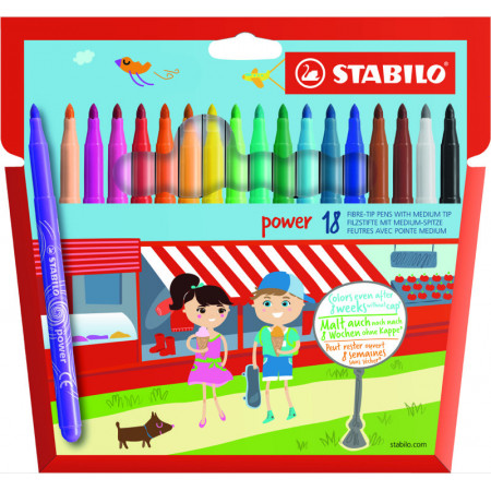 Etui de 18 Crayons Woody Stabilo Multi Surfaces pas cher