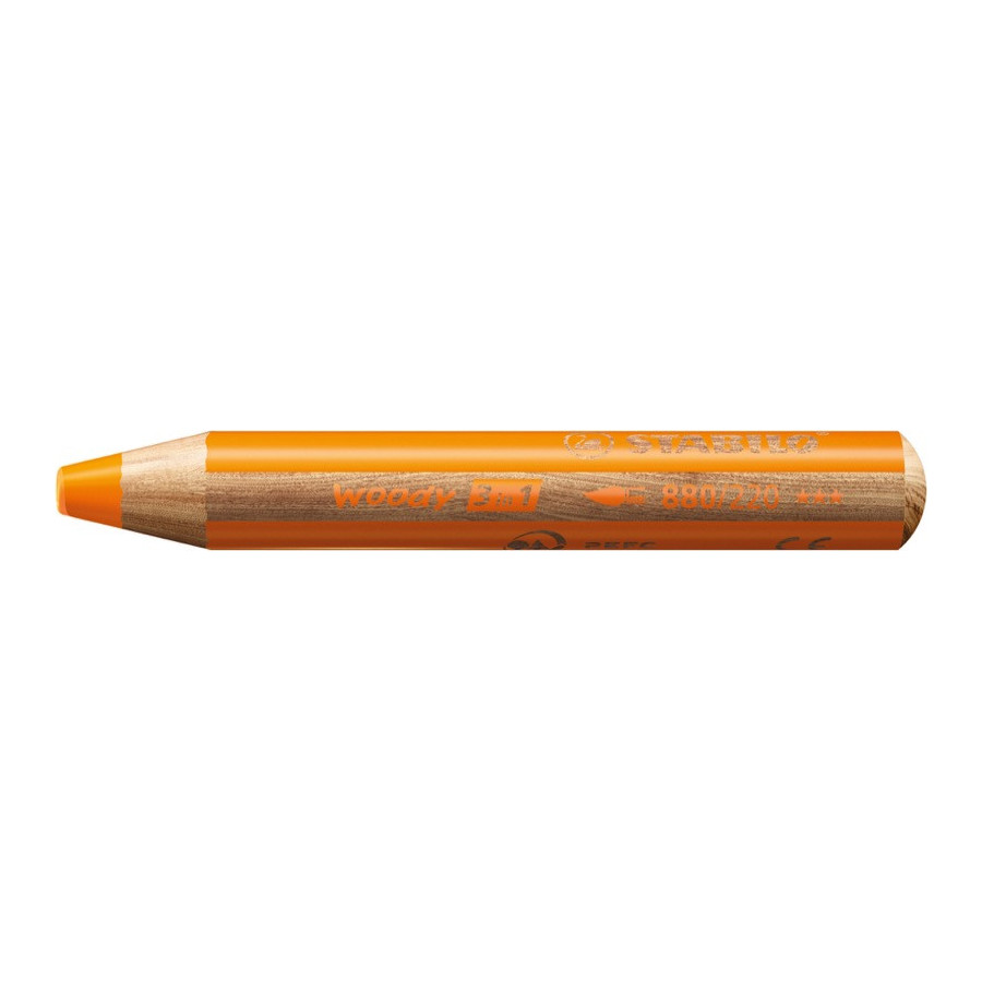 Multi-talented pencil STABILO woody 3 in 1 - orange