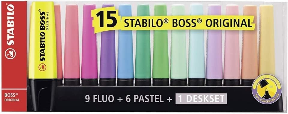 Pot x 6 surligneurs BOSS ORIGINAL Pastel STABILO - La Poste