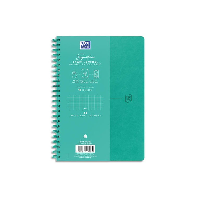 Cahier Oxford-SIG spirale A5 160 pages Q5 TURQ