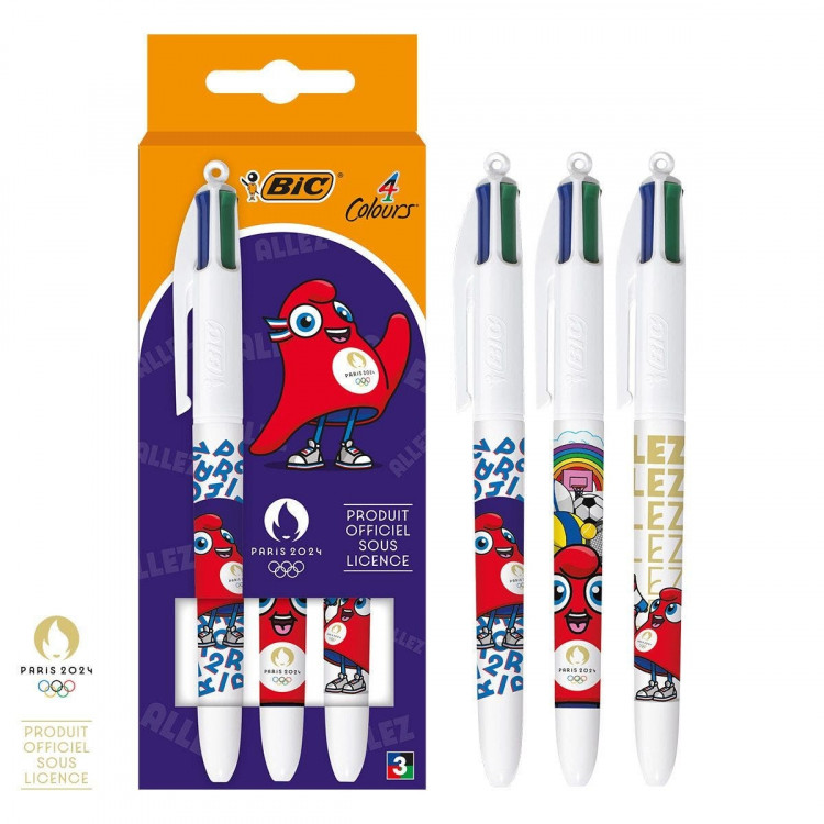 Blister STYLO BIC 4 COULEURS - JO PARIS 2024