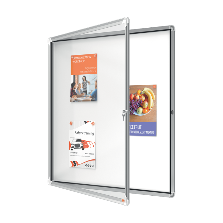 Vitrine extérieur 12 Feuilles 124X105X9cm FD MAGNETIQUE PORTE BATTANTE