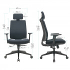 FAUTEUIL PEGASI AP.T + ACC REGLABLE