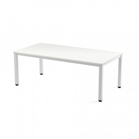 BUREAU BLANC 200*80*76 + PIEDS BLANC