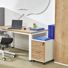 BUREAU BLANC 200*80*76 + PIEDS BLANC