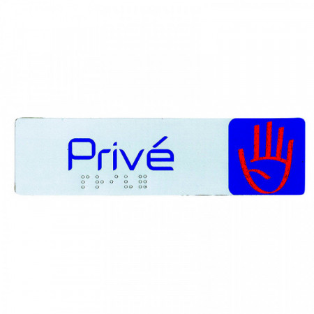 PLAQUE SIGNAL "PRIVÉ" 170*45MM+BRAILLE