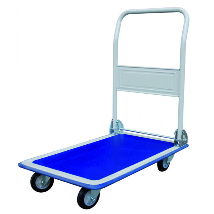 CHARIOT PLIANT 150KG 4 ROUES 80*60CM BLEU